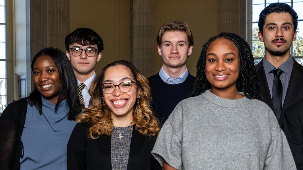 Interns posing for a photo